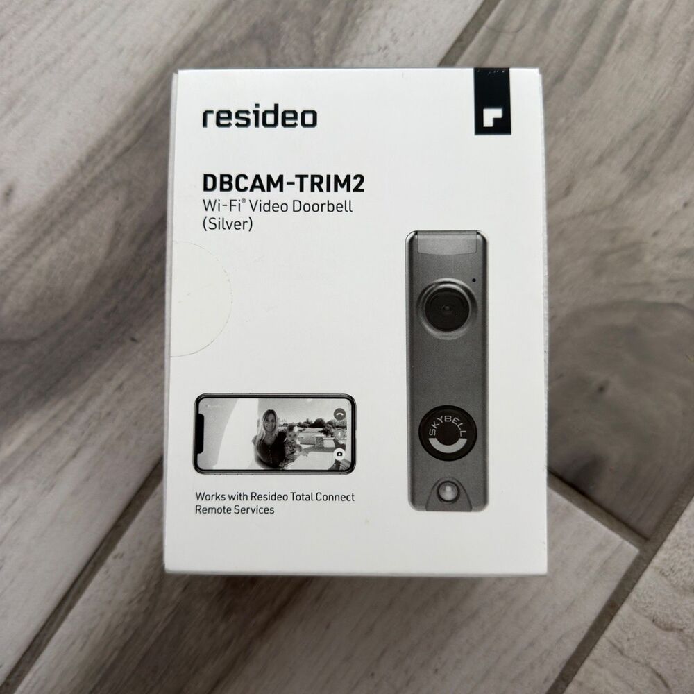 Resideo DBCAM-TRIM2 WiFi Video Doorbell SkyBell Trim II Pro Silver Open Box New